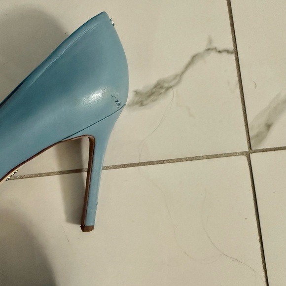 Sam Edelman Hazel Aspen Sky Leather Pointed Toe Pump Women's size 9.5 - Picture 7 of 9